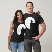 Romantische Kat Volle Maan T-shirt (Unisex)