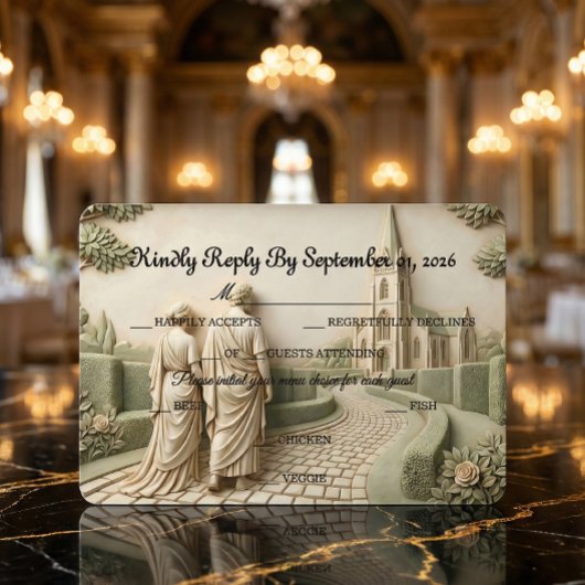 Romantische Kathedraaltuin Oude Wereld RSVP Kaartje