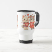 Romantische katten hart reismok reisbeker (Voorkant rechts)