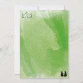 Romantische katten in liefdesgroene Waterverf brui Kaart (Achterkant)