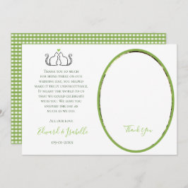 Romantische katten in liefdesweddenschap Paar Foto Bedankkaart