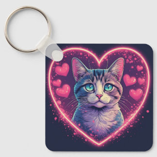 Romantische Kattenliefhebber Cadeau | Esthetisch N Sleutelhanger