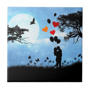 Romantische keramische Tegel - in liefde Tegeltje