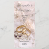 Romantische kerk bruiloft programma programmakaart (Voorkant)