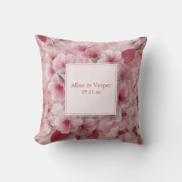 Romantische kersenbloesem bruiloft kussen