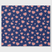 Romantische kerst cadeaupapier (Vlak)