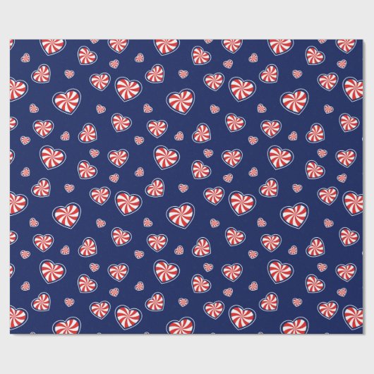 Romantische kerst cadeaupapier (Vlak)