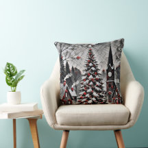 Romantische Kerst Dorp Vakantie Kunstwerk