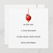 Romantische kerst Kaart voor hem of haar (Voorkant / Achterkant)