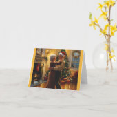 Romantische kerst Kaart voor man of vrouw (Gele Bloem)