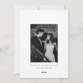 Romantische Kerst Zwart-witte Pas getrouwd Foto Feestdagenkaart (Achterkant)