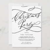 Romantische kerstfeestdag met kalligrafie kaart (Voorkant)