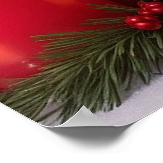 Romantische kerstkaarsen Poster (Hoek)