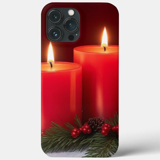 Romantische kerstkaarsen telefoonhoesje Case-Mate iPhone case (Achterkant)