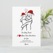 Romantische kerstKaart (Staand voorkant)