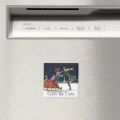  Romantische kerstliefde, bespaar de Datum! Magneet (Insitu (Vaatwasser))