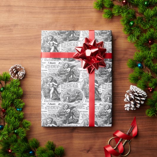 Romantische kerstmis of weddenschap in liefde cadeaupapier (Feestdagen Geschenken)