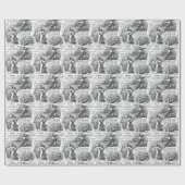 Romantische kerstmis of weddenschap in liefde cadeaupapier (Vlak)