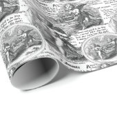 Romantische kerstmis of weddenschap in liefde cadeaupapier (Rol Hoek)