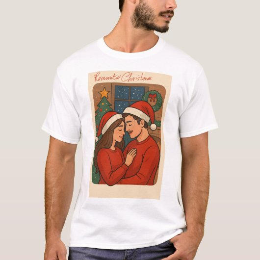 Romantische Kerstmis  T-shirt (Voorkant)