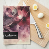 Romantische keuken: Abstracte harten vlinders Theedoek (Quarter Fold)