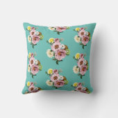 Romantische kiwi-, citroen- en pony-patroon kussen (Achterkant)