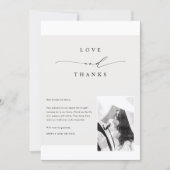 Romantische Klassieke Formele Trouwfoto Bedankkaart (Voorkant)