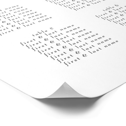 romantische klassieke goudmonogram bruiloft poster (Hoek)