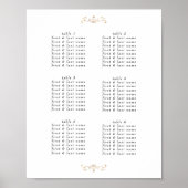 romantische klassieke goudmonogram bruiloft poster (Voorkant)