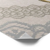 romantische kleine kroonluchter Rococo-stoel parij Poster (Hoek)