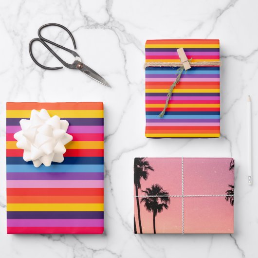 Romantische kleurrijk inpakpapier vel (Voorkant)