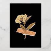 Romantische kleurrijke bloemengeometrische grens b folie uitnodiging (Achterkant)