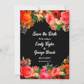 Romantische Kleurrijke Botanische Tuin Bloemen Bru Save The Date (Voorkant)