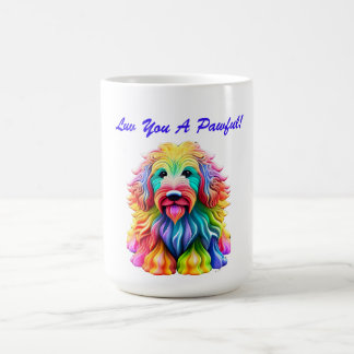 Romantische Kleurrijke Hond Liefhebber Koffiemok
