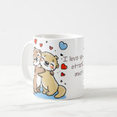 Romantische knuffelotters Mok (Voorkant links)