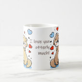 Romantische knuffelotters Mok (Center)