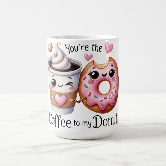 Romantische koffie en donut Mok (Center)