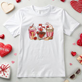 Romantische koffie Valentijn, ik hou van je T-shirt