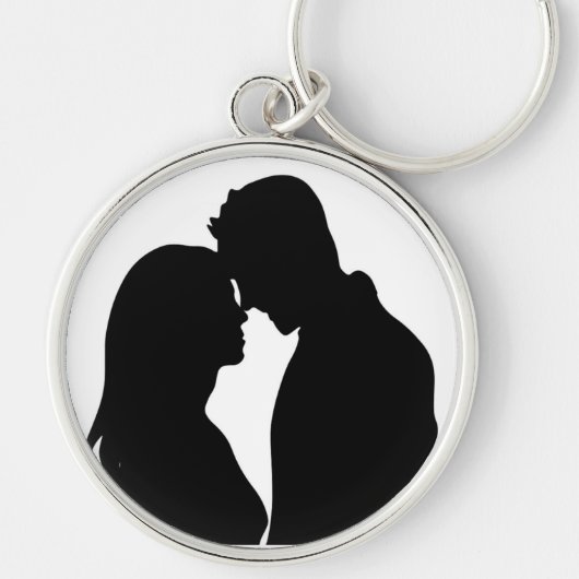 ROMANTISCHE KOPEL SILHOUETTE SLEUTELHANGER (Voorkant)