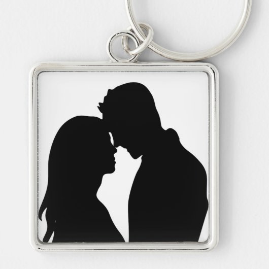 ROMANTISCHE KOPEL SILHOUETTE SLEUTELHANGER (Voorkant)