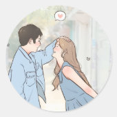 Romantische Koppel Liefde Stickers – Elegante Cade (Voorkant)