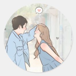 Romantische Koppel Liefde Stickers – Elegante Cade