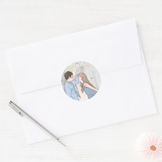 Romantische Koppel Liefde Stickers – Elegante Cade (Envelop)