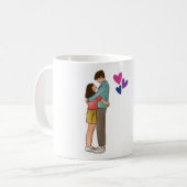 Romantische Koppel Liefdesmok Koffiemok (Voorkant links)