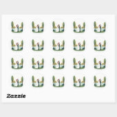 Romantische koppel verlovingsstickers ronde sticker (Vel)
