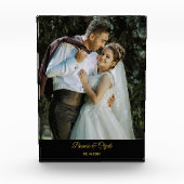 Romantische koppelafbeelding met namen en datum fotoblokken (Voorkant)