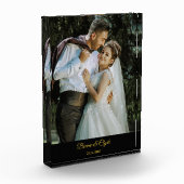 Romantische koppelafbeelding met namen en datum fotoblokken (Links)