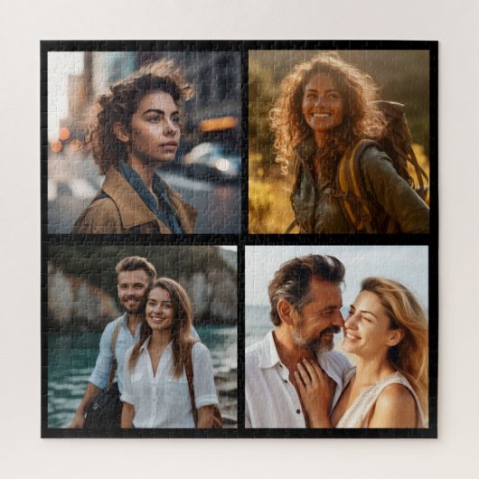 Romantische Koppelfotocollage Puzzel  (Verticaal)