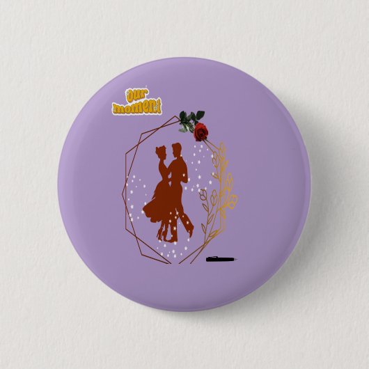 Romantische koppels dansen samen Klassiek design Ronde Button 5,7 Cm (Voorkant)
