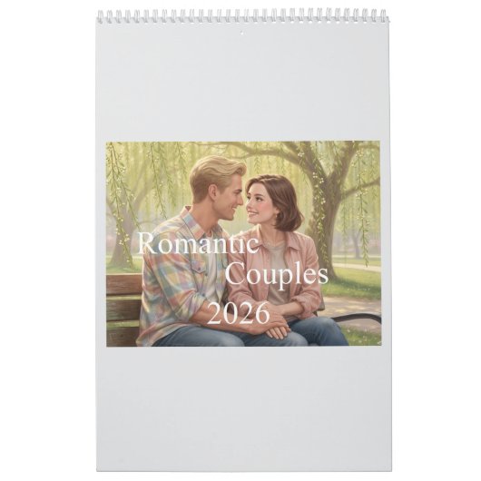 Romantische koppels kalender 2026 02B (Hoes)